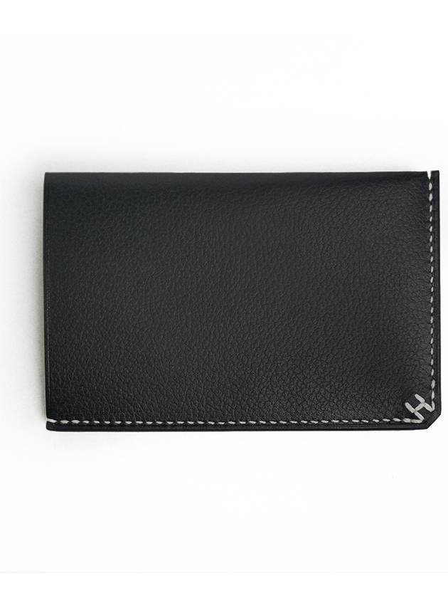 H Sellier Card Wallet Black - HERMES - BALAAN 1