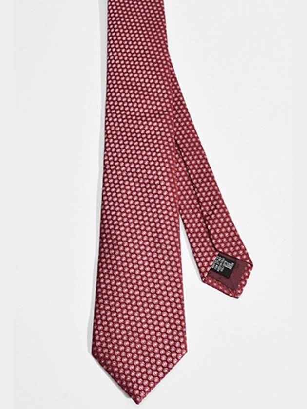 Square Dot Silk Tie Red - EMPORIO ARMANI - BALAAN 3