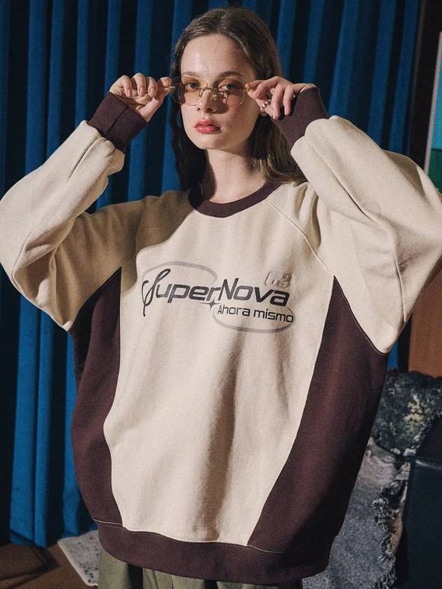 Supernova Block Sweatshirt Beige Brown - CPGN STUDIO - BALAAN 3