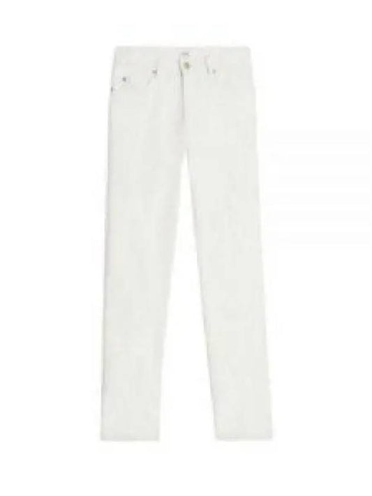 Cotton Straight Jeans White - AMI - BALAAN 2