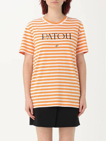 24SS Patou Short Sleeve T-Shirt JE0329999 218O Orange - PATOU - BALAAN 1