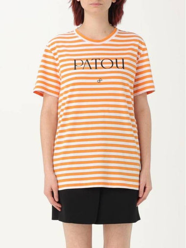 24SS Patou Short Sleeve T-Shirt JE0329999 218O Orange - PATOU - BALAAN 1