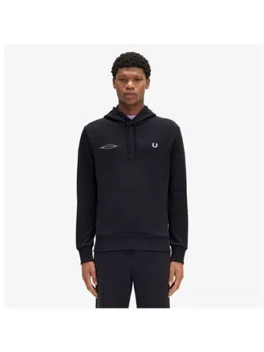 Fred Perry Sport Advantage Hooded Sweatshirt Black AFPM2438650 102 - FRED PERRY - BALAAN 1