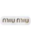 Plexiglass Metal Logo Hair Clip White - MIU MIU - BALAAN 3