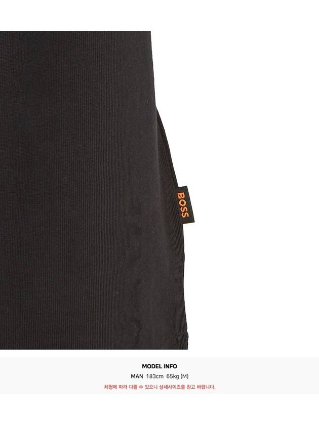 Men's Crewneck Cotton Short Sleeve T-Shirt Black - HUGO BOSS - BALAAN 8