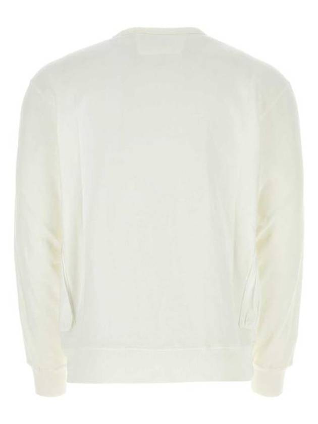 Cotton Fleece Mixed Pocket Sweatshirt White - CP COMPANY - BALAAN 3