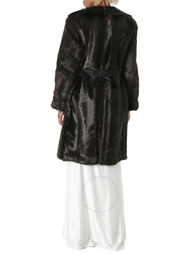 Burberry Ladies Brown Double-Breasted Fur Coat, Brand Size 6 (US Size 4) - BURBERRY - BALAAN 3