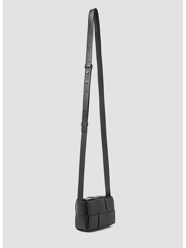 Cassette Micro Leather Cross Bag Black - BOTTEGA VENETA - BALAAN 1