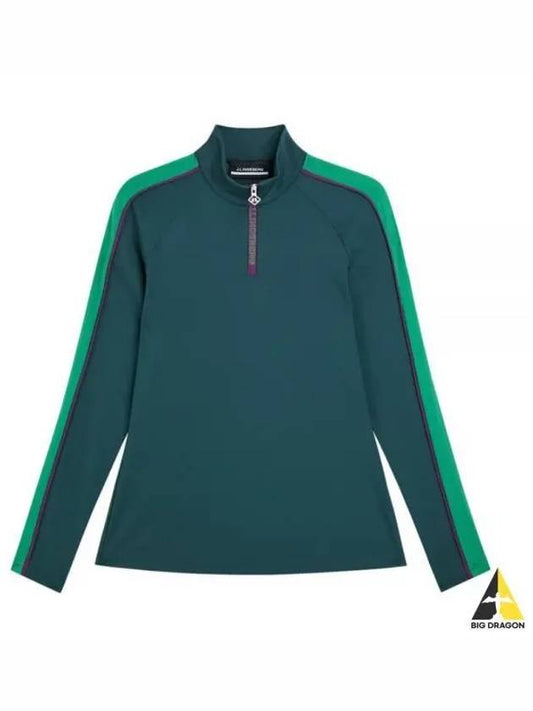 Kora Mid Layer Long Sleeve T-Shirt Green - J.LINDEBERG - BALAAN 2