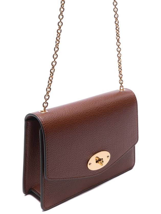 Women's Darley Leather Chain Small Shoulder Bag Brown - MULBERRY - BALAAN 4