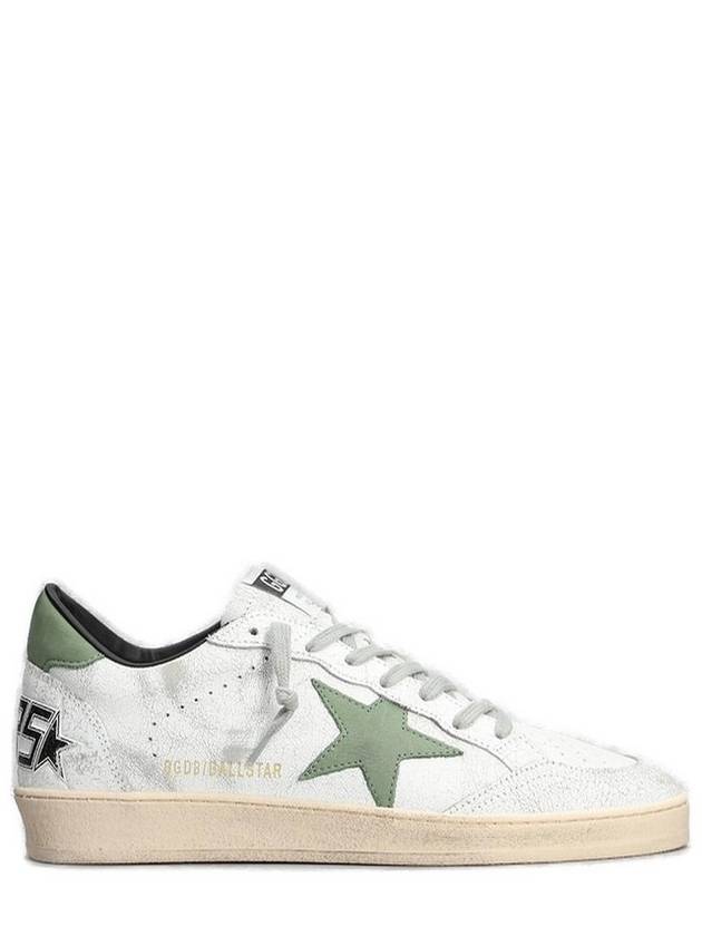 Ballstar Low Top Sneakers Green White - GOLDEN GOOSE - BALAAN 1