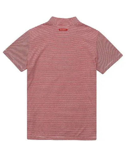 Striped One-Point Basic Half High Neck T-Shirt 9720LAUDWHITE RED - BLACK&WHITE - BALAAN 2