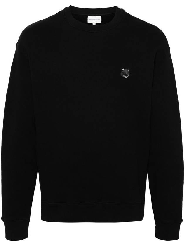 Bold Fox Head Cotton Sweatshirt Black - MAISON KITSUNE - BALAAN 2