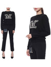 Women's Pamir Crew Neck Logo Knit Top Black - MAX MARA - BALAAN 3