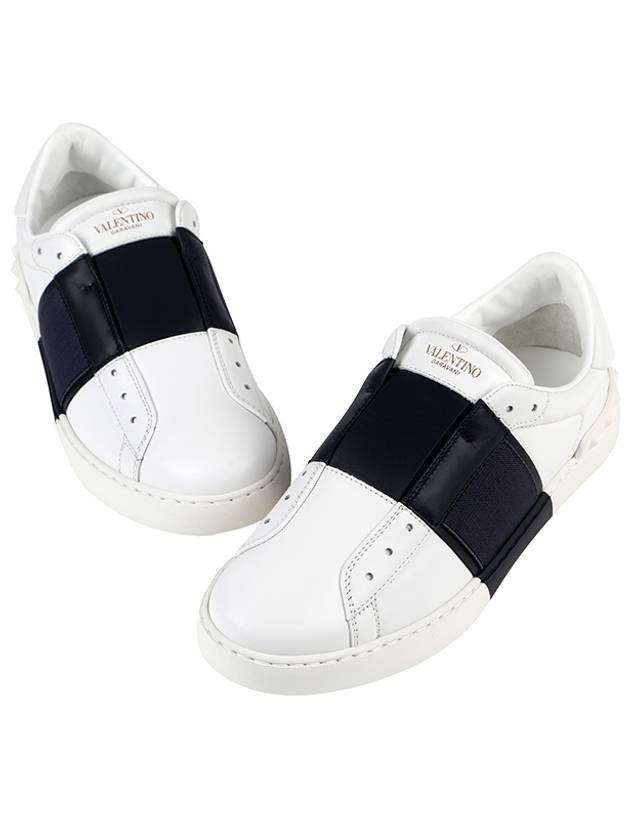 PY2S0938BVC UOMO M15 Navy bending white sneakers - VALENTINO - BALAAN 4