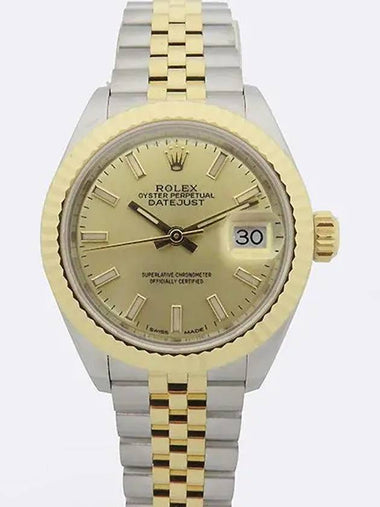 Rolex 279173 18K Combi Bar Index Gold Dial Datejust 28MM Jubil Bracelet Women s Watch - ROLEX - BALAAN 1