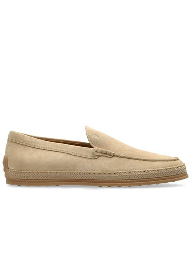 Tod’s Suede Shoes Type Loafers, Men's, Cream - TOD'S - BALAAN 1