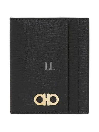 Gancini Card Wallet Black - SALVATORE FERRAGAMO - BALAAN 2