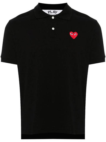 Comme Des Garçons Play Polo Shirt With Patch - COMME DES GARCONS PLAY - BALAAN 1