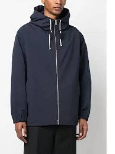 Men's Casual Zipper Hooded Jacket Navy - JIL SANDER - BALAAN 1