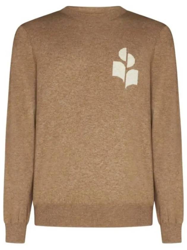 Evans Logo Crew Neck Knit Top Camel - ISABEL MARANT - BALAAN 2