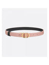 30 Montaigne Reversible Belt Powder Pink Black Smooth Calfskin 20mm - DIOR - BALAAN 1