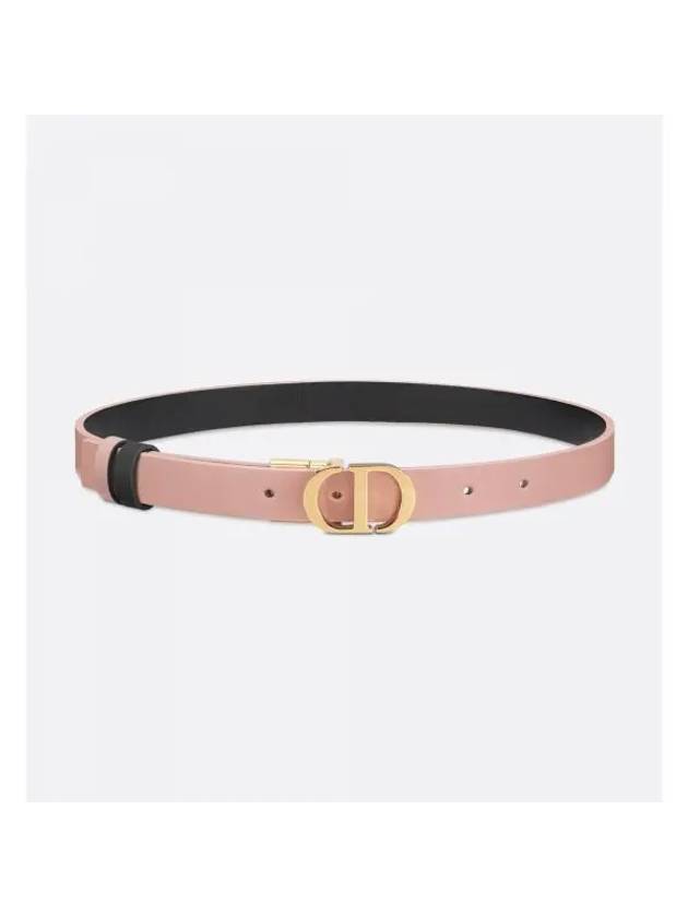 30 Montaigne Reversible Belt Powder Pink Black Smooth Calfskin 20mm - DIOR - BALAAN 1