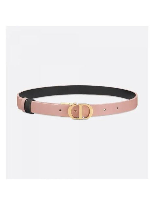 30 Montaigne Reversible Belt Powder Pink Black Smooth Calfskin 20mm - DIOR - BALAAN 1