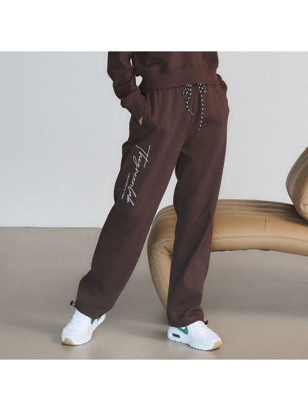 Over Fit String Jogger Pants Brown - THE GREEN LAB - BALAAN 3