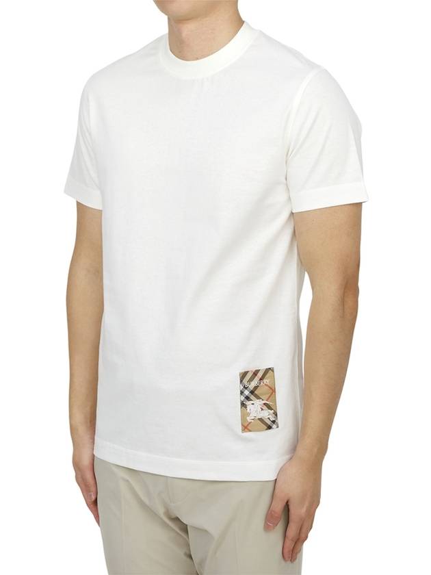 Check patch cotton t shirt 8102254 - BURBERRY - BALAAN 3