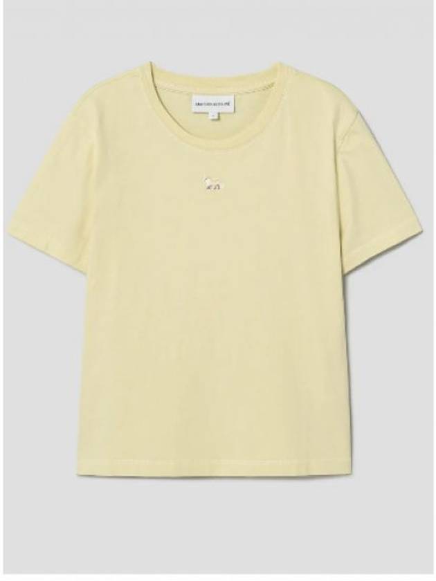 Baby Fox Patch Baby Short Sleeve T-Shirt Chalk Yellow - MAISON KITSUNE - BALAAN 2