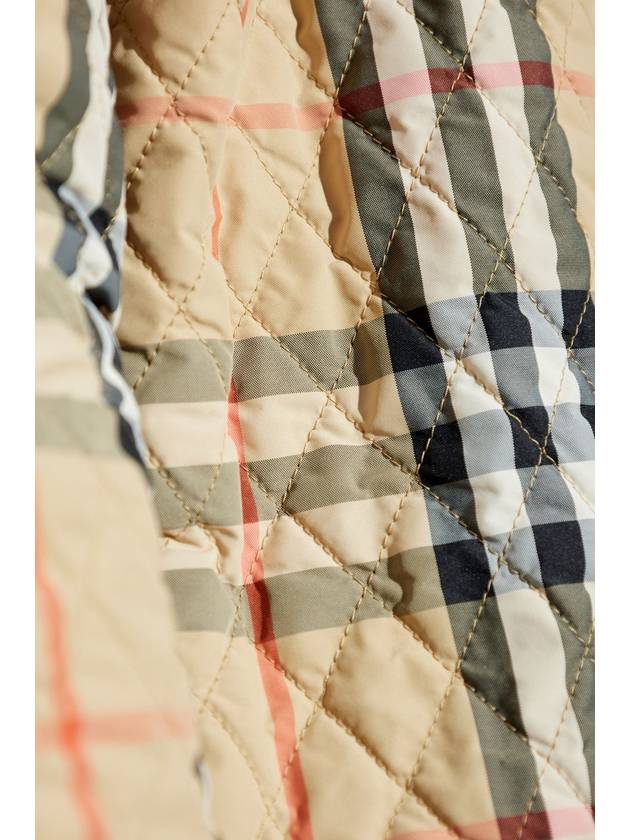 Check Reversible Quilted Jacket Beige - BURBERRY - BALAAN 9