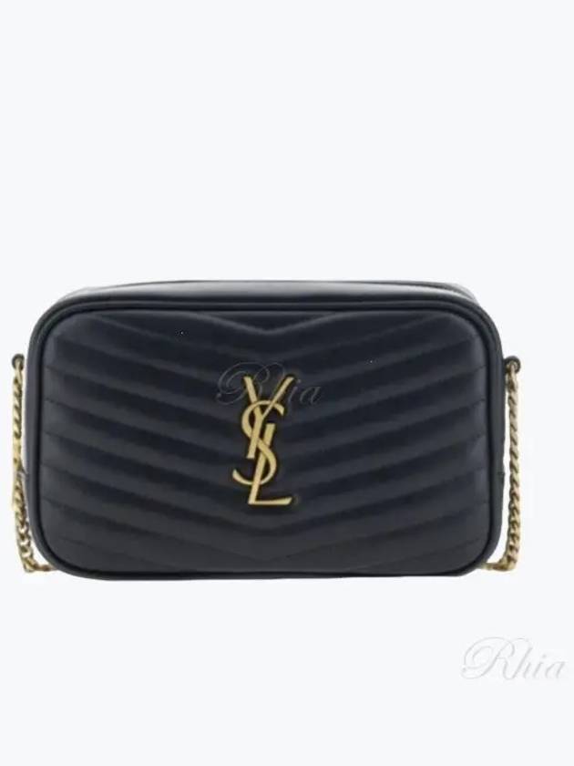 Lou Small Leather Cross Bag Black - SAINT LAURENT - BALAAN 2