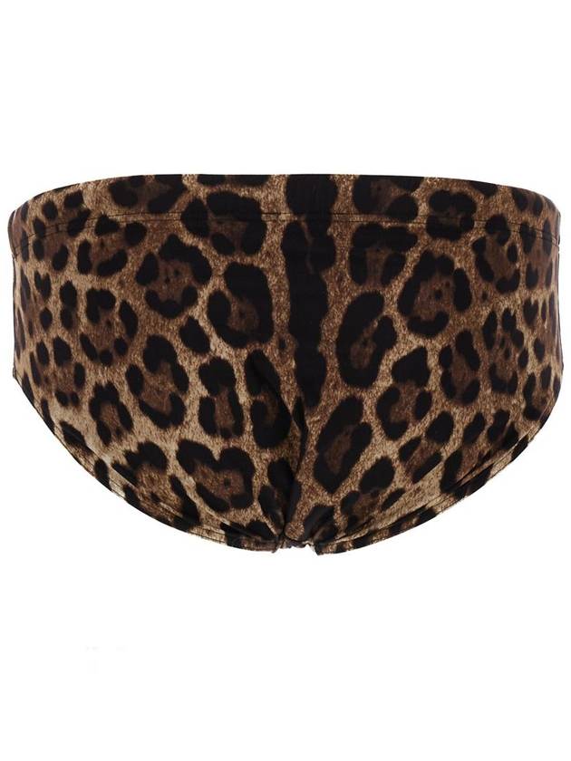 Men's Leopard Swim Briefs Brown - DOLCE&GABBANA - BALAAN 3