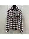 SM CH Men s Cross Leather Patch Flannel Shirt - CHROME HEARTS - BALAAN 3