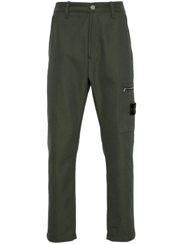 Drill Cargo Straight Pants Green - STONE ISLAND - BALAAN 2