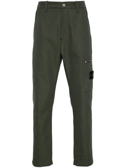 Drill Cargo Straight Pants Green - STONE ISLAND - BALAAN 2