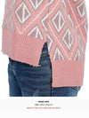 CD Diamond Motif Pattern Wool Knit Top Pink - DIOR - BALAAN 10