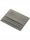 FF Baguette Logo Leather Card Wallet Grey - FENDI - BALAAN 5