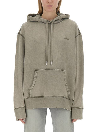 Fade Out Embroidery Logo Hoodie Grey - AMI - BALAAN 2