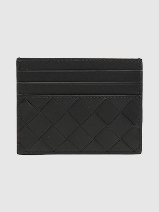 Intrecciato Leather Card Wallet Black - BOTTEGA VENETA - BALAAN 2