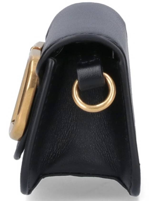 Gold Logo Micro Shoulder Bag Black - VALENTINO - BALAAN 3