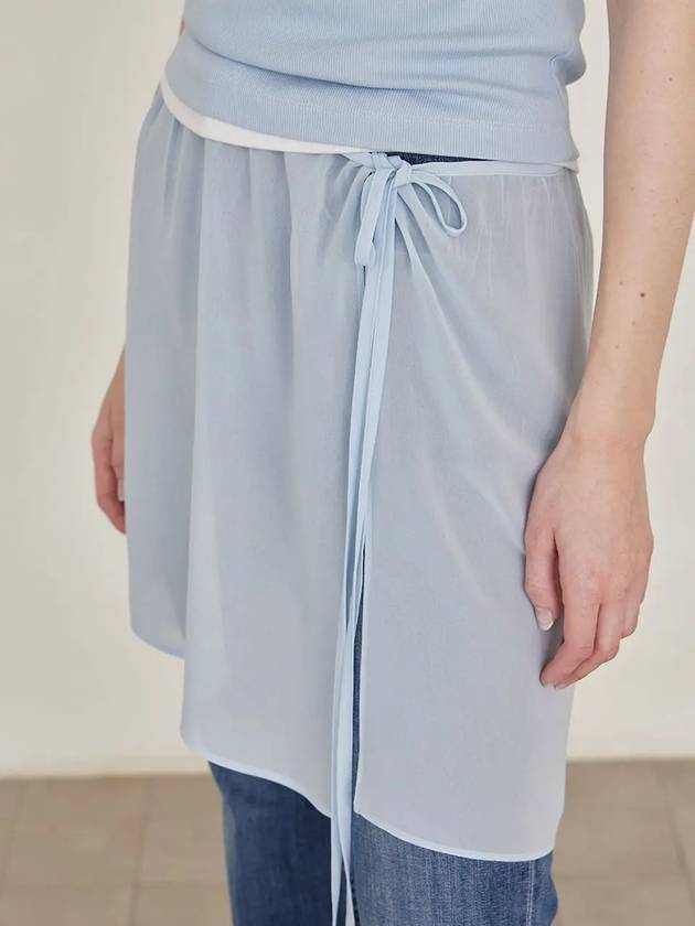Layered Warp Mini Skirt Sky - LESEIZIEME - BALAAN 5