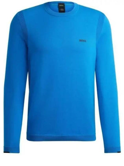 Logo Print Regular Fit Sweatshirt Blue - HUGO BOSS - BALAAN 2