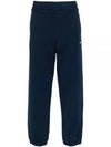 Micro Logo Cotton Track Pants Navy - MSGM - BALAAN 2