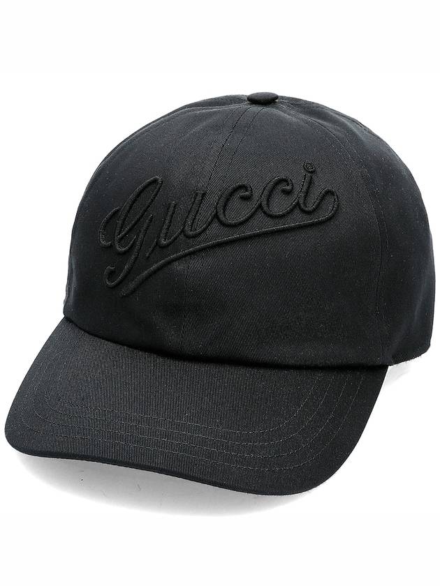 Embroidered Cotton Base Ball Cap Black - GUCCI - BALAAN 2