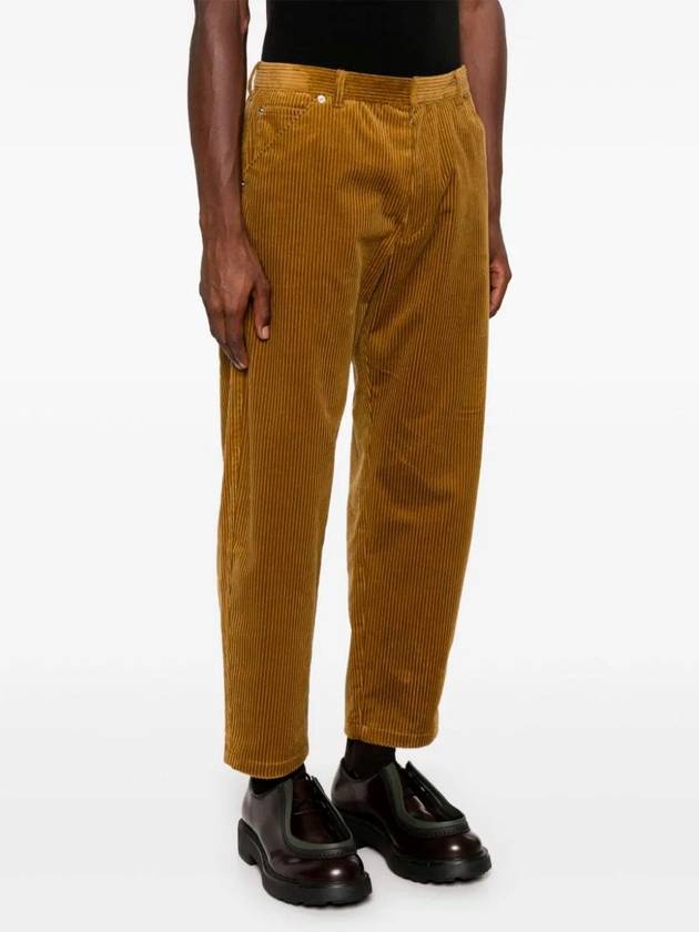 Pinwale Corduroy Carrot Fit Straight Pants Barley - PRADA - BALAAN 2