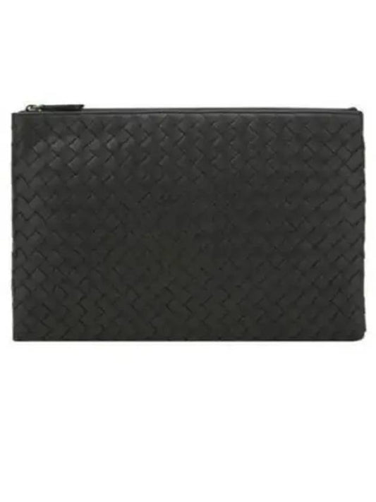 Intrecciato Clutch Bag Black - BOTTEGA VENETA - BALAAN 2