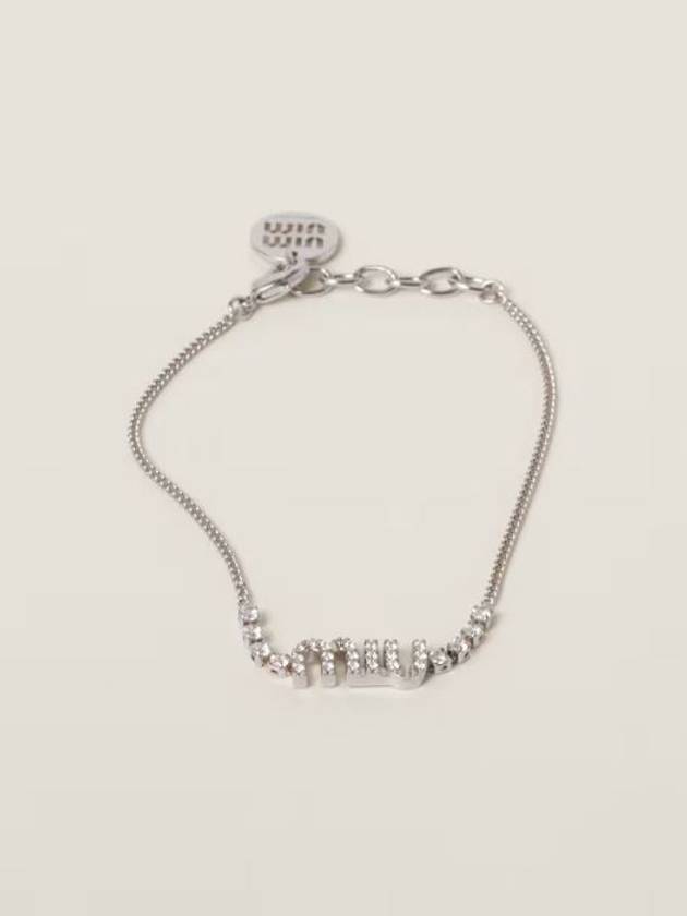 logo crystal bracelet - MIU MIU - BALAAN 3