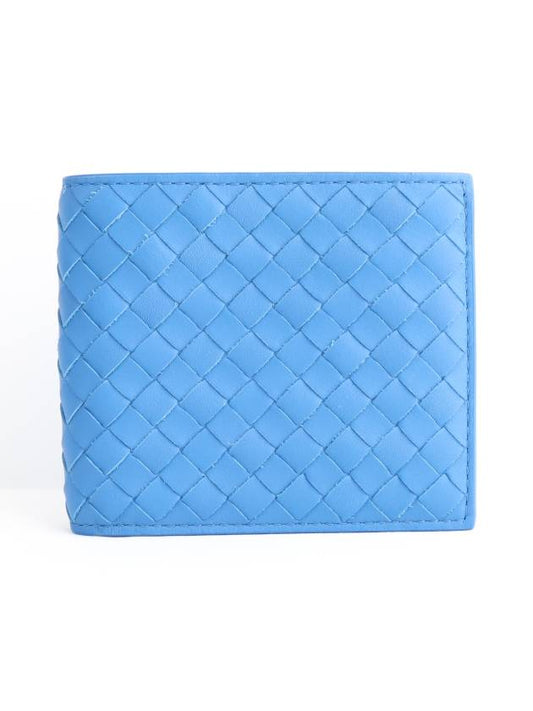 Intrecciato Halfwallet Blue - BOTTEGA VENETA - BALAAN.